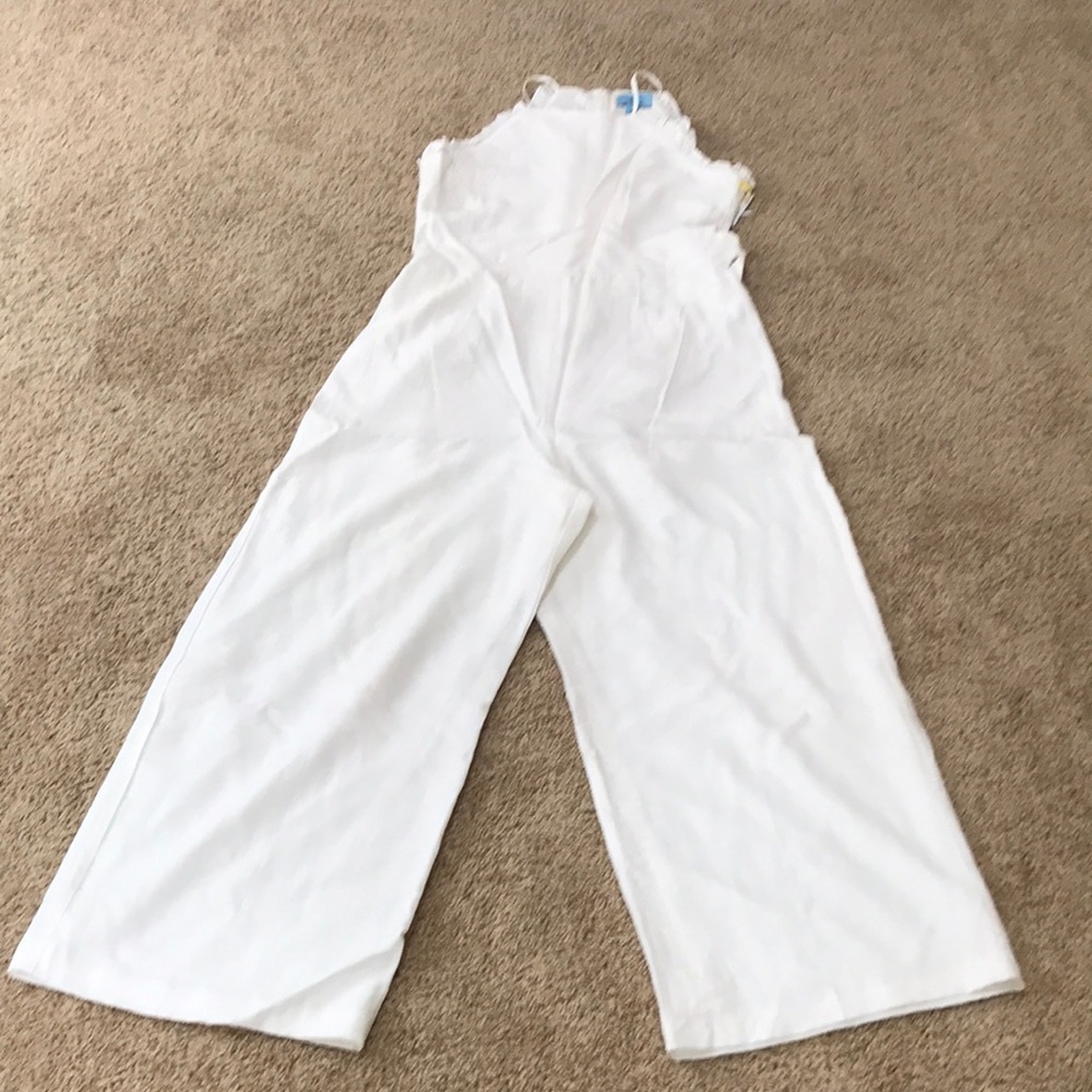 NWT! CECE size 12 soft Ecru ruffled jumpsuit